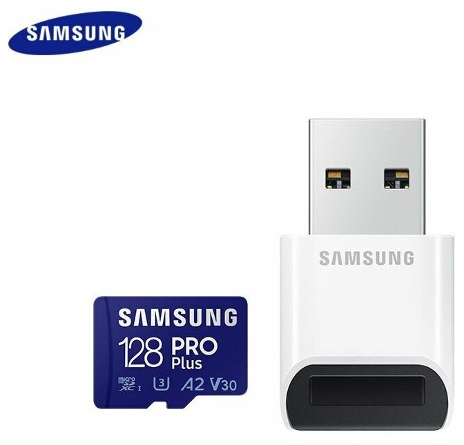 Карта памяти microSDXC 128GB Samsung PRO Plus (MB-MD128KA/RU)