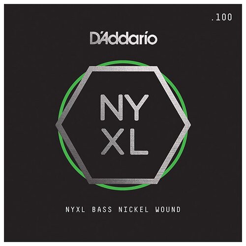 NYXLB100SL NYXL Отдельная струна для бас-гитары, никелированная, 100, Super Long, D'Addario