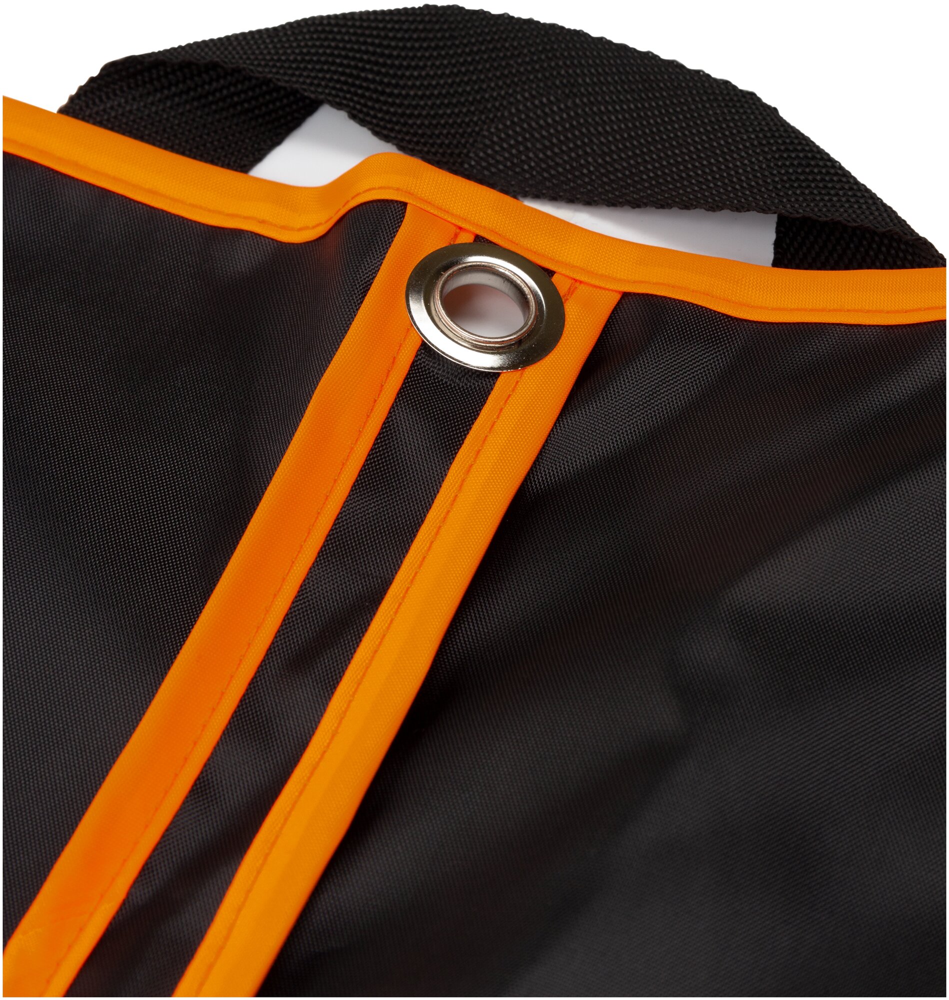 Чехол для одежды, GolD, 140х60, на молнии, с ручкой, оксфорд, черный, оранжевый - фотография № 6