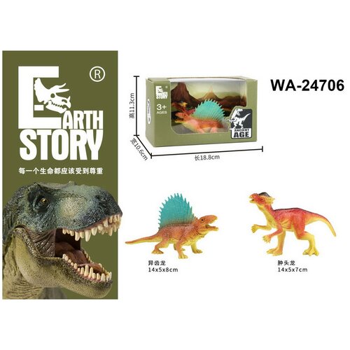 Игровой набор ABtoys Юный натуралист Динозавры: Диметродон против Зауролофа PT-01777