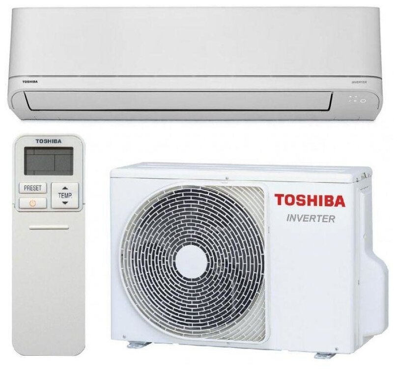 Сплит-система Toshiba RAS-13U2KV-EE / RAS-13U2AV-EE, белый - фотография № 1
