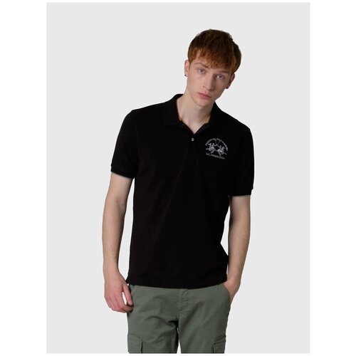 фото Поло мужское, la martina, артикул: ccmp01, цвет: черный (09999), размер: xxl