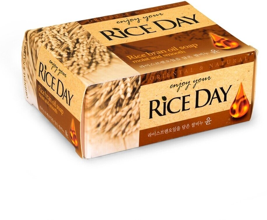 Мыло туалетное CJ Lion экстракт рисовых отрубей Rice Day, 100 гр - фото №18
