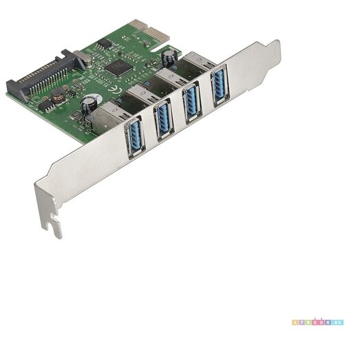 контроллер exegate exe 314 oem pci ex1 usb3 0 4 port ext ex283716rus USB-контроллер Exegate EXE-314, 4 порта, версия 3.0