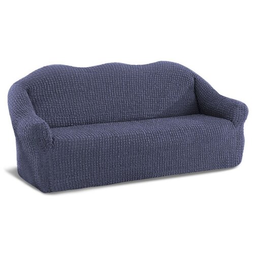фото Чехол на трехместный диван универсальный на резинке буклированный karbeltex - серый
