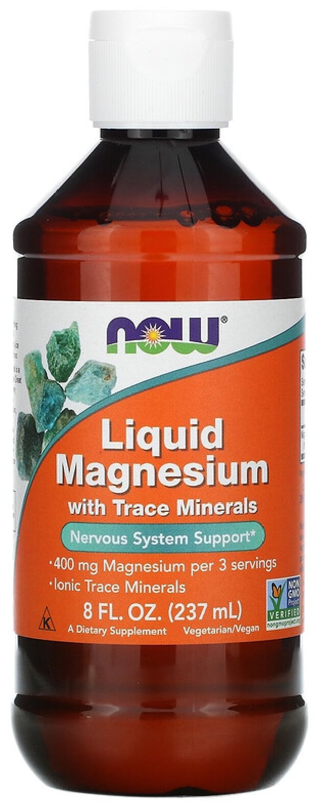 Раствор NOW Liquid Magnesium with Trace Minerals, 237 мл, 178 шт.