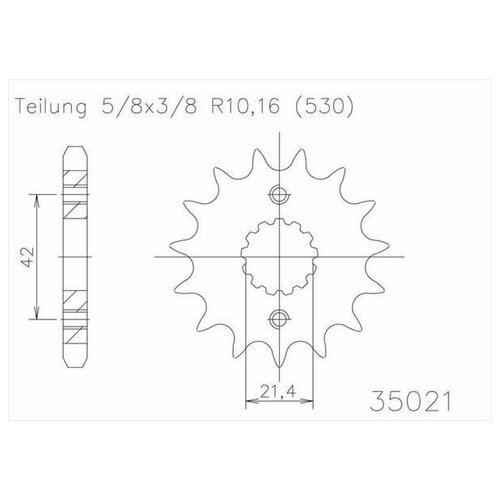 Звезда ведомая ESJOT 50-35021 15 зубов, кросс JTF513.15