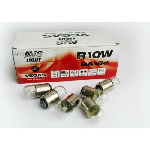 AVS A78328S Лампа AVS Vegas 24V R10WBA15d BOX10 шт 673₽