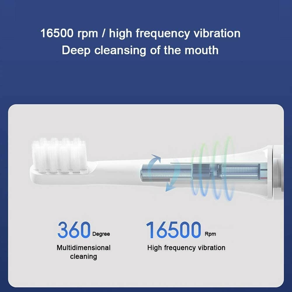 Электрическая зубная щетка Xiaomi Mijia T100 белая - фотография № 3