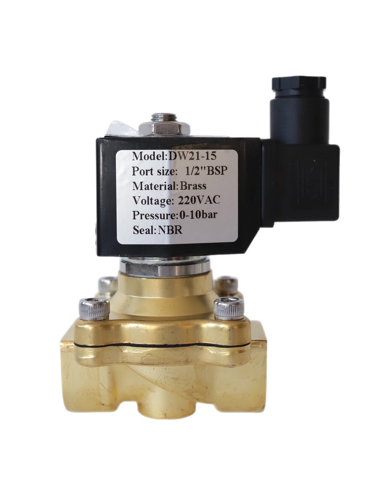 Электромагнитный клапан Hydrocast улучшенный DW21-15 G 1/2", 220 В, латунь, NO (открыт при отсут. 220 В), мембрана NBR — фото 14