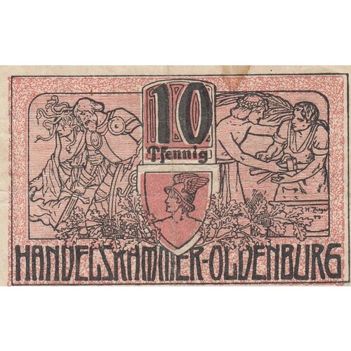 Германия (Германская Империя) Ольденбург 10 пфеннигов 1918 г. (2) германия германская империя гёппинген 10 пфеннигов 1918 г 2