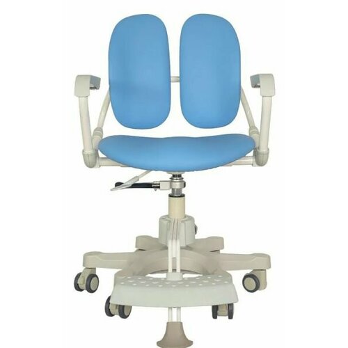 Детское ортопедическое кресло Duorest Duokids DR-280DDS высота регулируется, макс. нагрузка 60 кг, двойная спинка синий