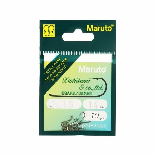 фото Крючки мушиные maruto 7018 br № 14, 10 шт. нет бренда