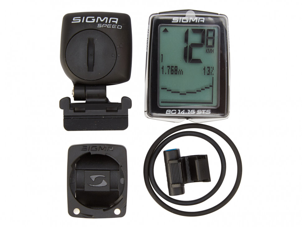 Велокомпьютер Sigma BC 14.16 STS black/white