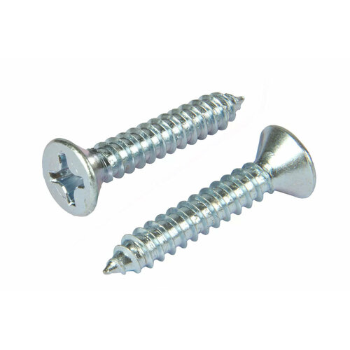 Саморез по металлу с потайной головкой 5,5x25 DIN 7982С оцинкованный с острым наконечником (500 штук) Sorrex OY