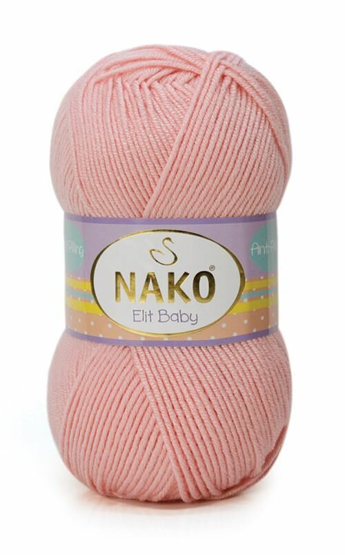 Пряжа Elit Baby (NAKO), пудра - 6165, 100% акрил антипиллинг, 5 мотков, 100 г, 250 м.