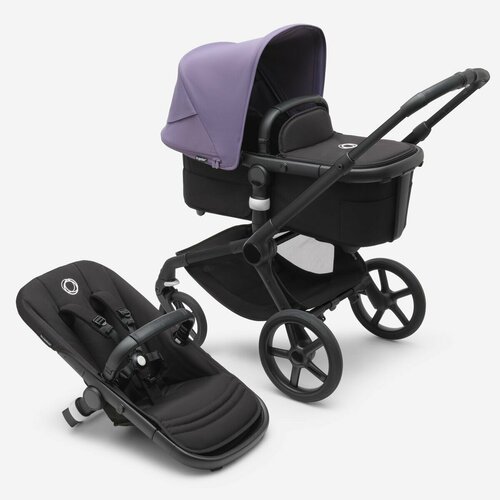 Коляска 2 в 1 Bugaboo Fox 5 complete BLACK/MIDNIGHT BLACK/PURPLE SUN