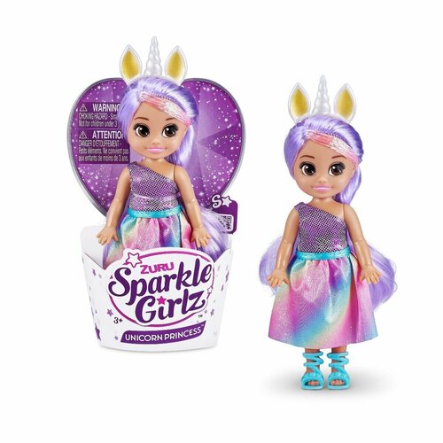 Sparkle Girlz: ZURU Кукла Принцесса Единорогов 12см, в ассортименте