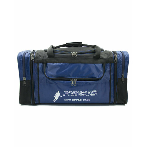 Сумка-баул  65, 112 л, 33х37х77 см, черный, синий