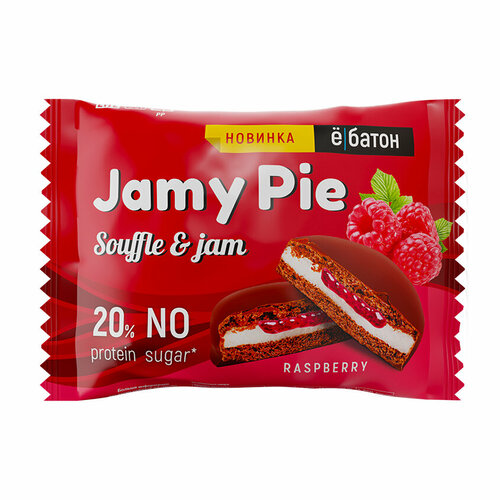 Печенье-суфле с джемом `Ё батон` JAMY PIE с малиной 60 г печенье суфле с джемом ё батон jamy pie с апельсином 60 г