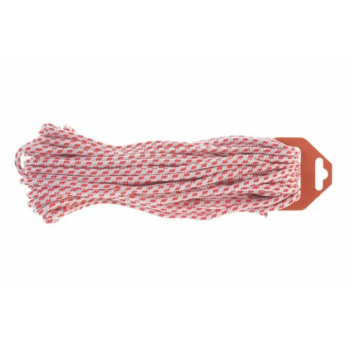 Плетеный шнур Tech-Krep ПП, 5 мм с сердечником, 16-прядный, высокопрочный, цветной, 20 м 139911