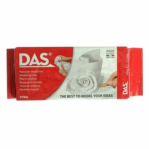 Масса для лепки Das самозатвердевающая 500 г белая МЦС20 577₽