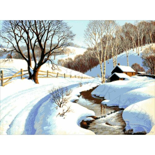 Авторская вышивка бисером Зимним утром 37-3008-НЗ-50ПР