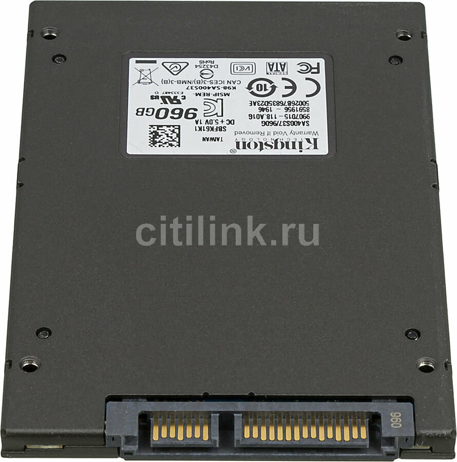 2.5" Kingston A400 960Gb (SA400S37/960G) - фото №7