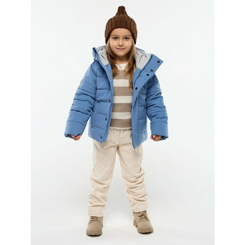 Пуховик CosmoTex зимний, средней длины, размер 134, синий