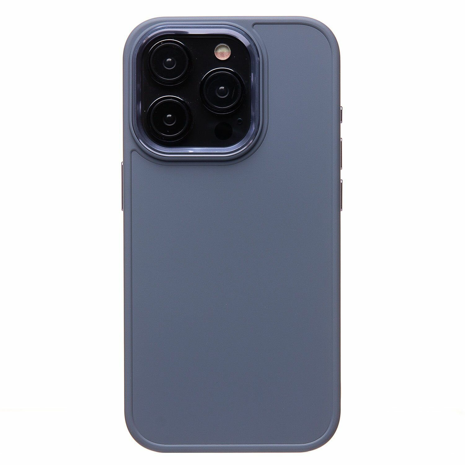 Противоударный чехол на Apple iPhone 15 Pro /Накладка с защитой камеры/ Защитный силиконовый бампер фиолетовый