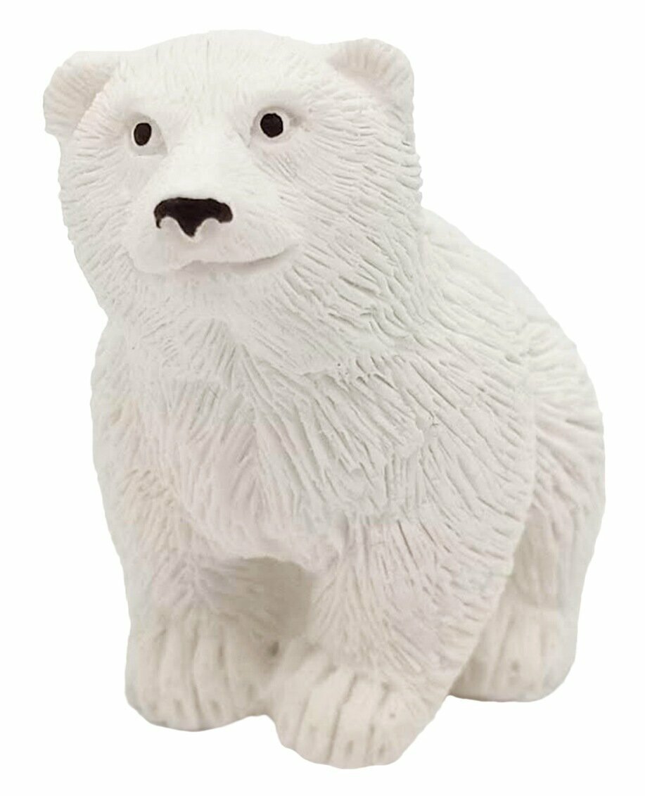 фото Статуэтка Медвежонок белый 4,5 см мраморная крошка