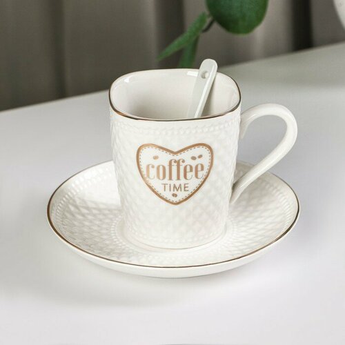 Кофейная пара Coffee на 1 персону 190мл цвет белый 867₽