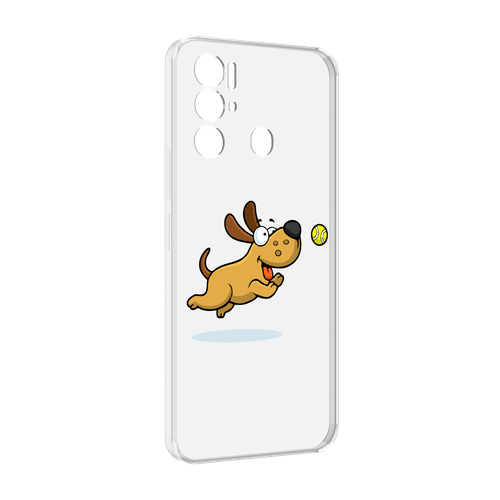 Чехол MyPads пёсик для Tecno Pova Neo 4G задняя-панель-накладка-бампер чехол mypads певчая птичка для tecno pova neo 4g задняя панель накладка бампер