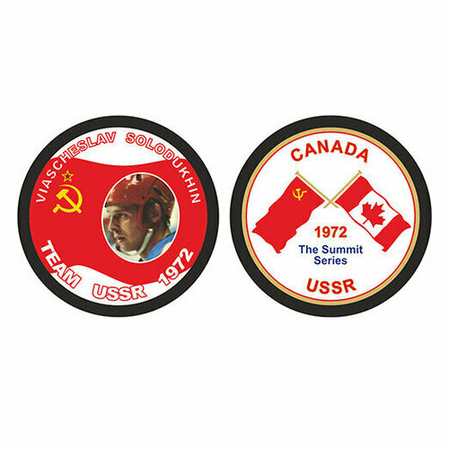 Шайба VEGUM Team Canada-USSR 1972 Солодухин шайба vegum team canada ussr 1972 мартынюк