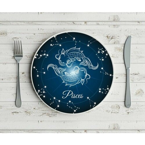 Тарелка со знаком зодиака Рыбы №5
