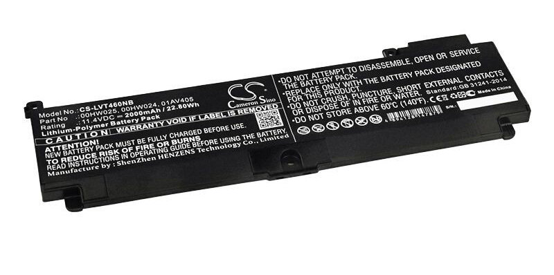 Аккумулятор CameronSino CS-LVT460NB для Lenovo ThinkPad T470s (00HW024) 2000mAh Type A