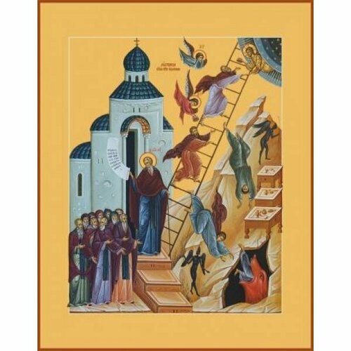 Икона Лествица Иоанна Лествичника, арт MSM-6689