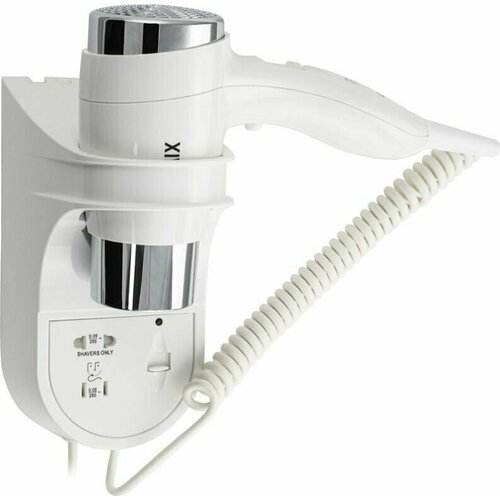 BRIMIX - Фен для волос в ванную комнату с торцевым креплением хромированный 1100W 2960₽