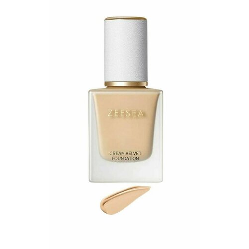 Тональная основа, Zeesea, Cream Velvet Liquid Foundation, тон 02 натуральный, 20 г тональное средство zeesea тональная основа cream velvet liquid foundation