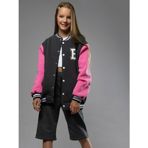 фото Толстовка little bandit, размер 122, черный, серый