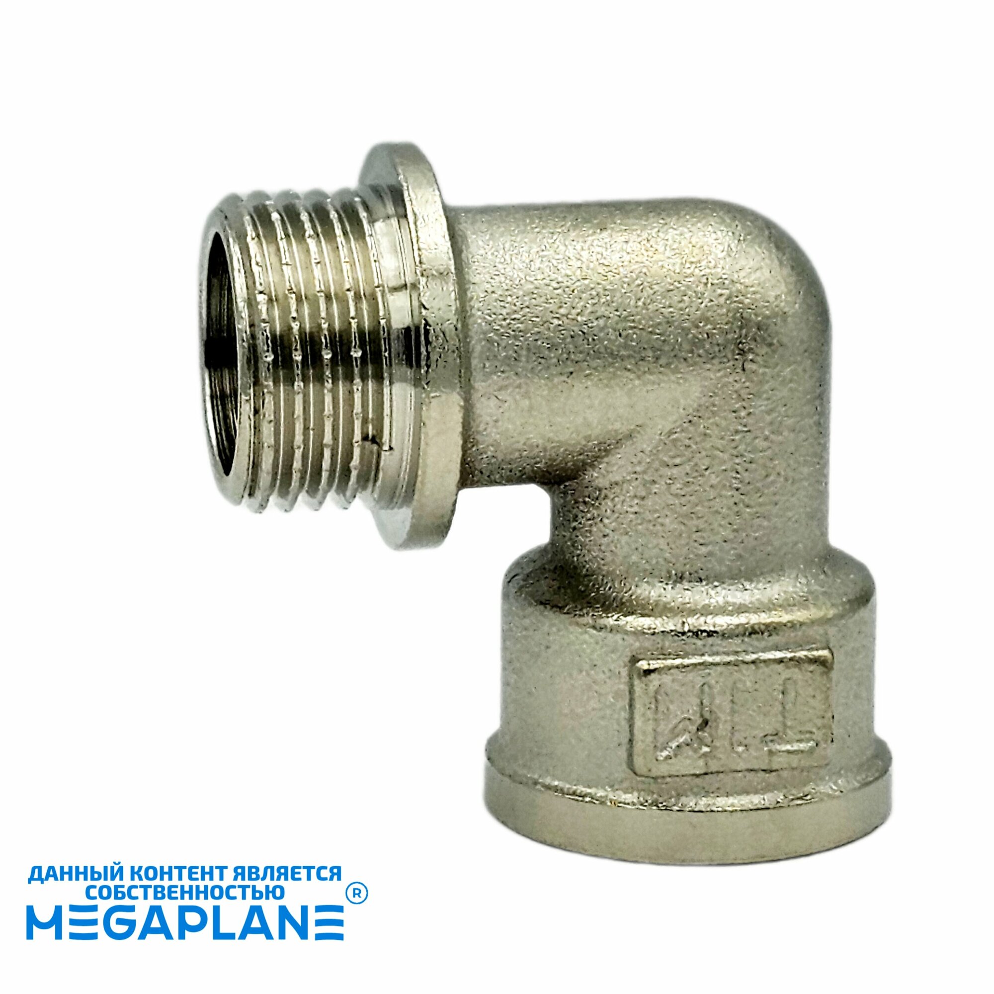фото Угол 3/4" вн. / нар. никелированная латунь TIM LFM033N
