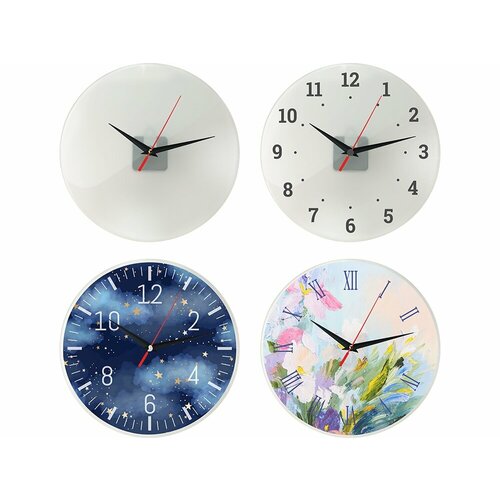 Часы настенные круглые из стекла 28 см Thames 1578₽