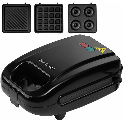 Вафельница Galaxy Line GL-2972 750Вт черный 446800₽