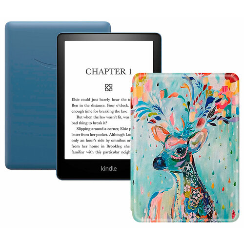 Электронная книга Amazon Kindle PaperWhite 2021 16Gb Ad-Supported Denim с обложкой ReaderONE PaperWhite 2021 Deer offer 01