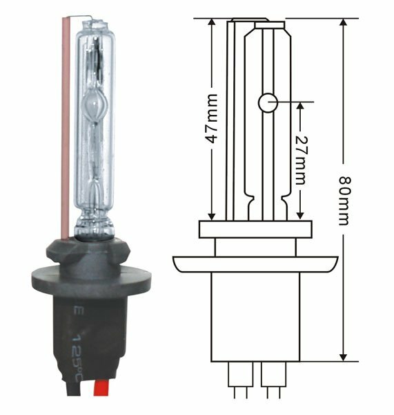 Лампа ксенон H27 5000K КЕТ 9-32V 35W (880/88С) (YADA)