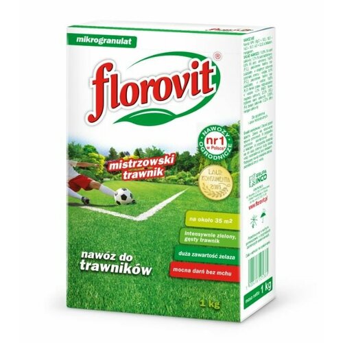 Удобрение Флоровит (Florovit) для газона гранулированное, 1 кг (коробка)