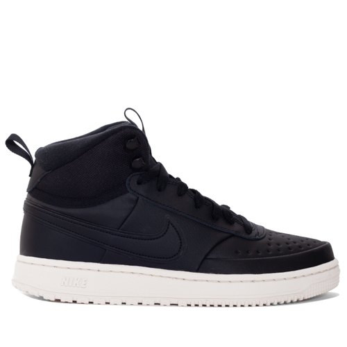 Кеды NIKE Court Vision Mid, высокие, размер 8,5us/41ru, белый, черный