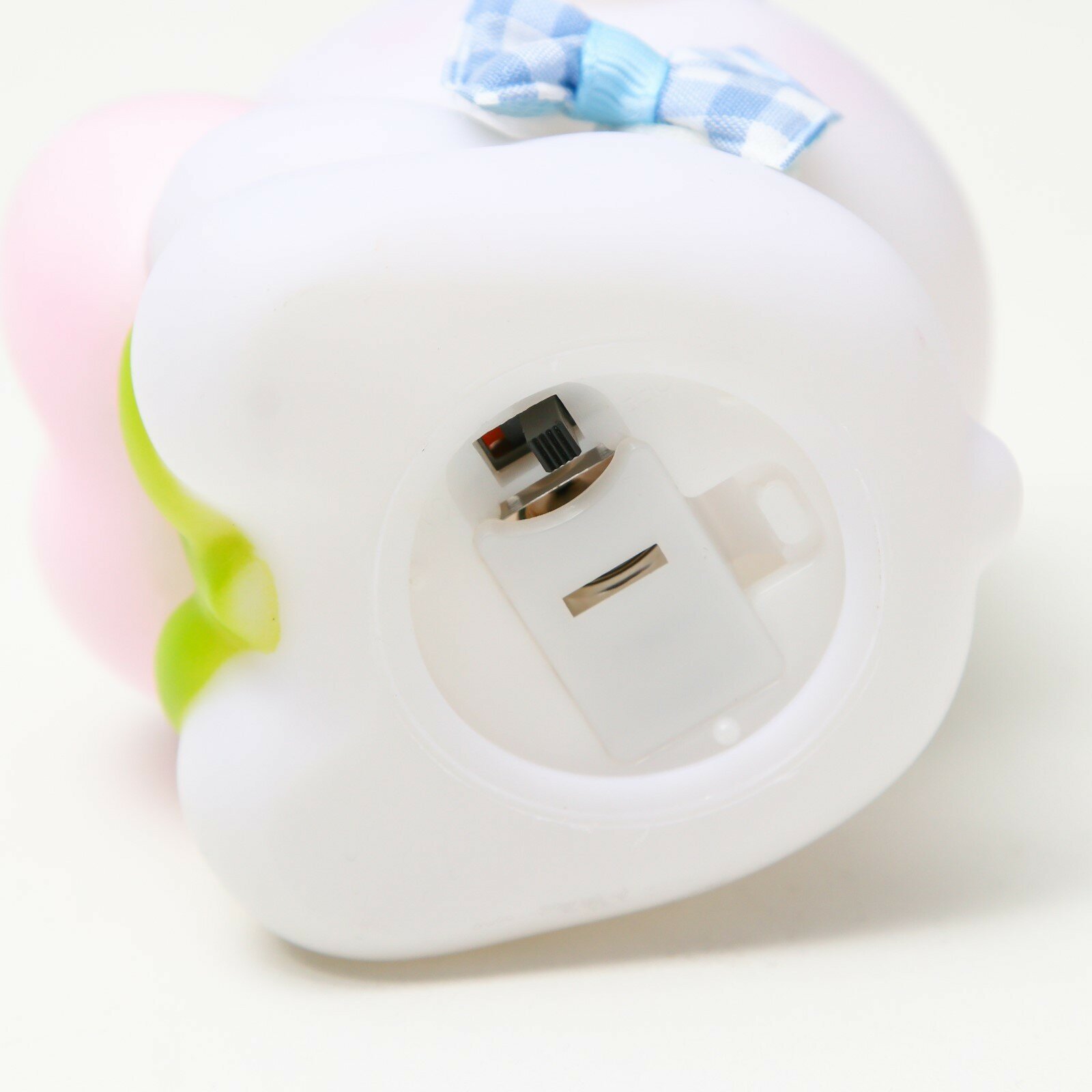Ночник "Мишка" LED от батареек бело-розовый 8,3х9 см - фотография № 7