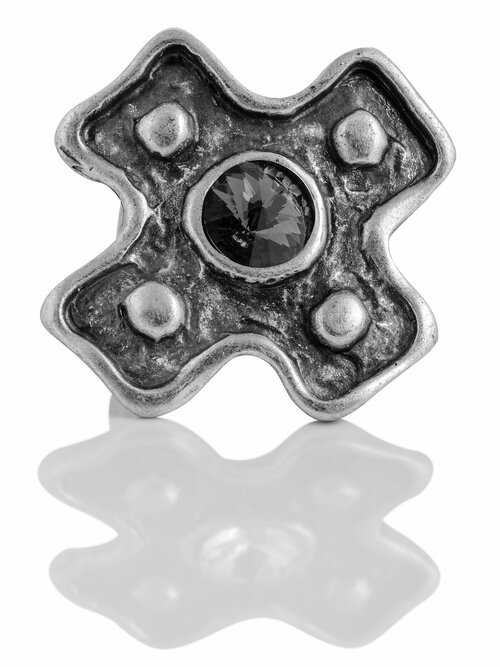 Кольцо Lattrice di base, кристалл, серый