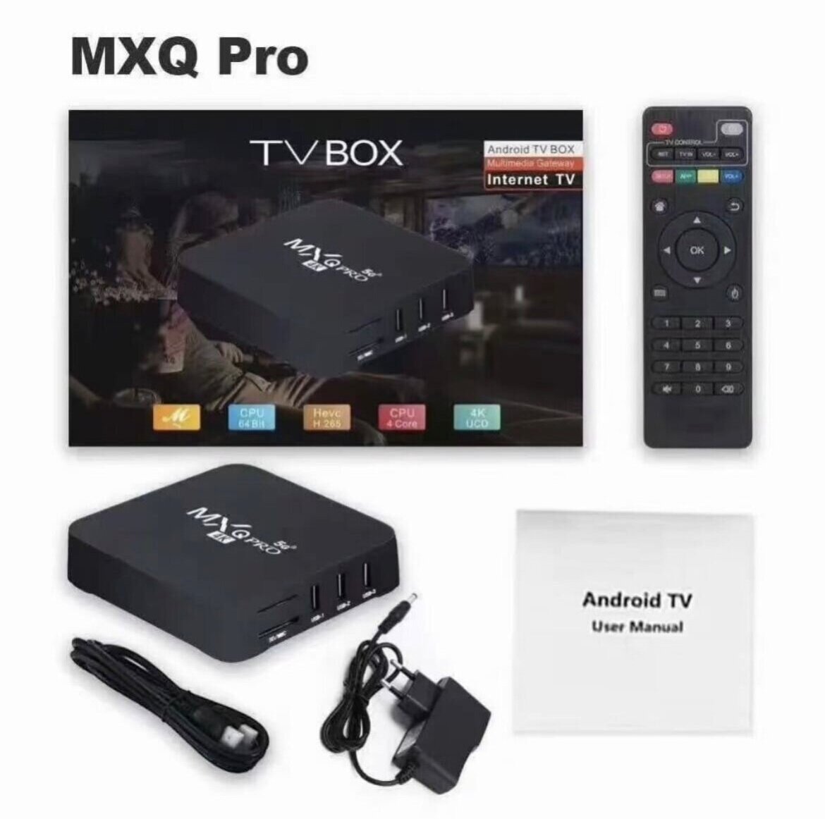 Смарт ТВ приставка MXQ Pro 5G wi-fi 24 и 50 GHz Андроид 101